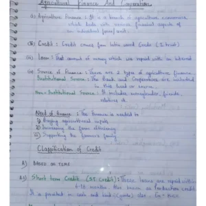 HANDWRITTEN - 2 AGRICULTURAL FINANCE.pdf