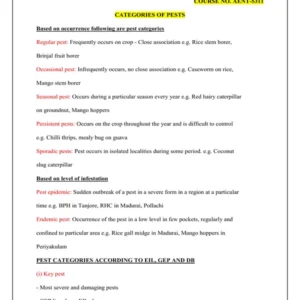 TYPED NOTES -5 Category of pest Recommended.pdf