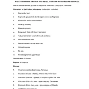 TYPED lec03 CLASSIFICATION OF PHYLUM ARTHROPODA UPTO CLASSES _ POSITION OF.pdf