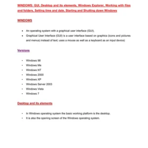 lec06 WINDOWS GUI  Desktop and its elements  Windows Explorer  Working with.pdf